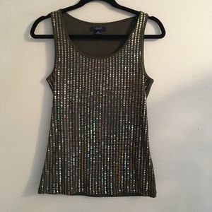 Chaps Sequined tank top size s